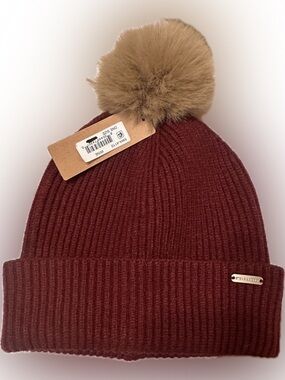 STEVE MADDEN - Pompom Beanie in wine